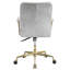 Fauteuil de bureau pivotant confortable en blanc rétro avec une hauteur de siège réglable pour une ergonomie en métal et une position personnalisable