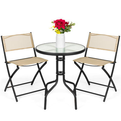 Aeronwy 2 - Person Patio Dining Set Round Table