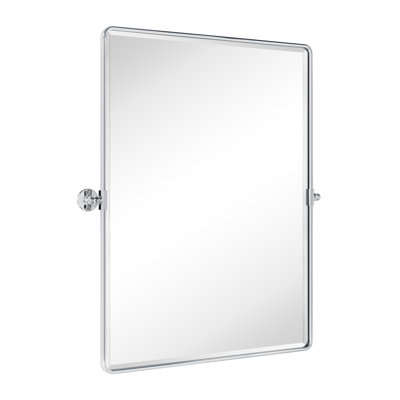 Woodvale Metal Framed Beveled Pivoting Wall Mirror