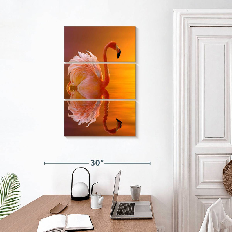 Brampt Flamingo Water Reflection, 32" H x 20" W