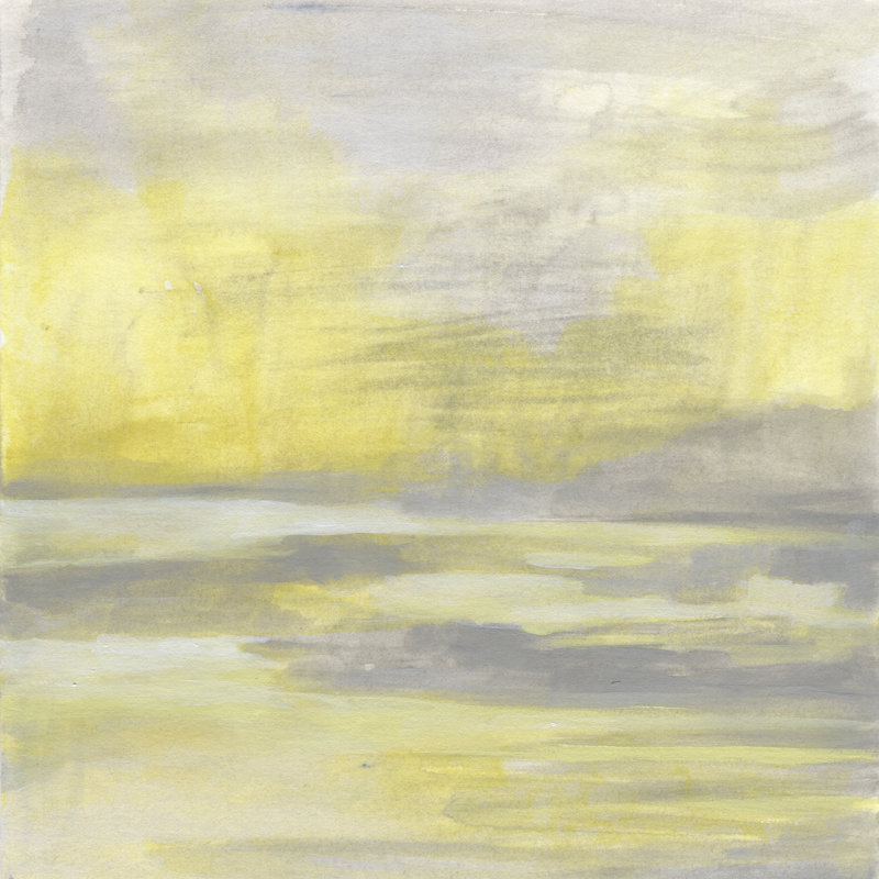 Citron Shore I par June Erica Vess - peinture sur toile tendue, H 20 po x l 20 po