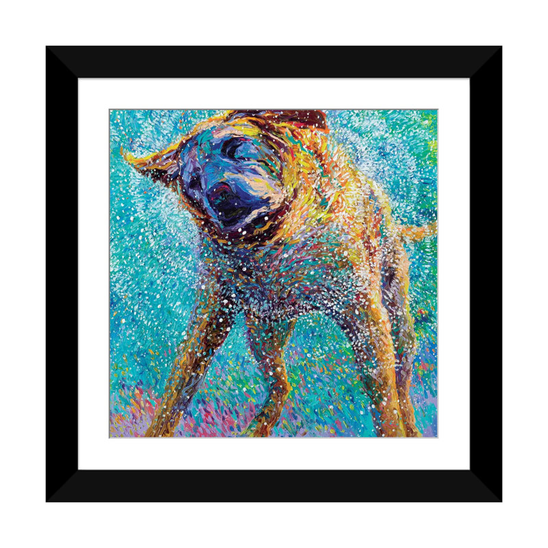 Iris Scott - reproduction sur toile, Papier d'art encadré noir, Blanc, H 24 po x l 24 po x P 1 po