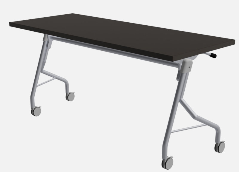 Table de formation avec roulettes Gaona, H 29 po x l 48 po x P 24 po, Graphite