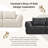 132" Modular Sectional Sofa with Deep Seat, U-Shaped Cloud Couch for Living Room, 4-Seater Compression Boneless Sofa with 2 Ottomans, Flexible Combination Modern Upholstery Sofa, No Assembly Required, Dark Gray-1797348798