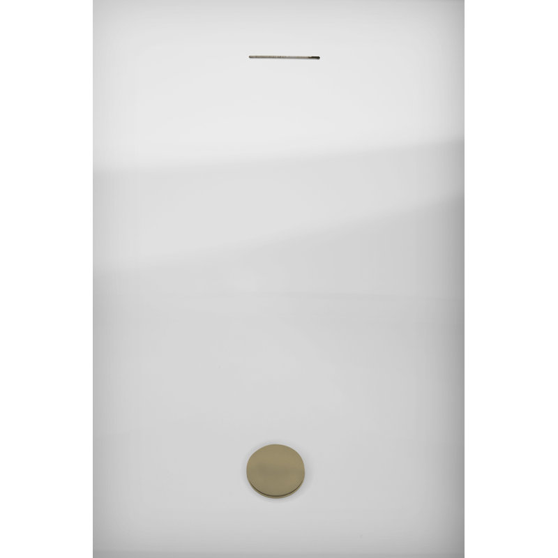 Baignoire autoportante 59 "avec drain interne Streamline, Laiton brossé