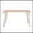 Contemporary Rectangular Dining Table, White And Natural Wood