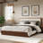 Sadeigh Solid Wood Boucle Upholstered Bed Frame-1787583907