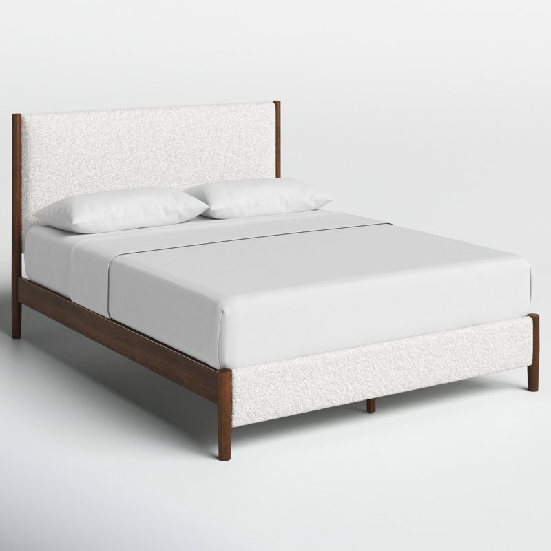 Irie Upholstered Platform Bed - Soft Cream Comfort