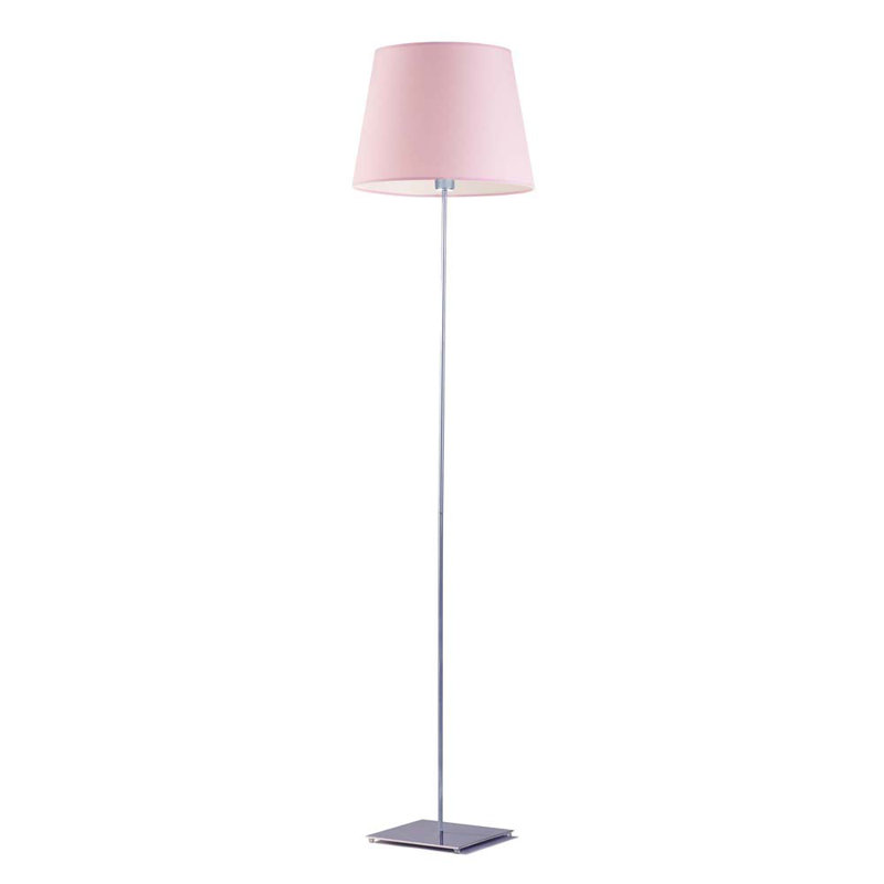 Asauni 162.5cm Traditional Floor Lamp, Light Pink, Silver