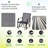 Outsunny 3 Piece Outdoor Glider Chair With Coffee Table Bistro Set-116110946
