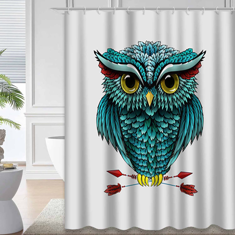 Rideau de douche Owl Arrows, L 72 po x l 72 po