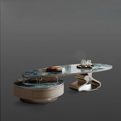 Ensemble de tables basses personnalisées Italian Light Luxury