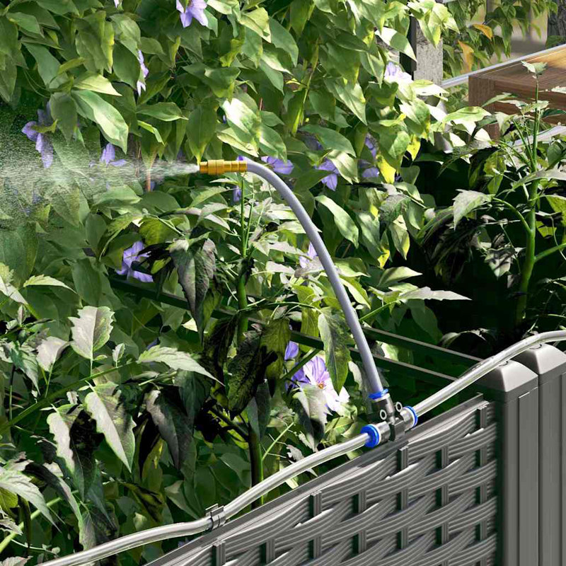 Jardinière 2 pièces vidaXL, H 49,6 po x l 31,5 po x P 15,7 po, 2, Noir