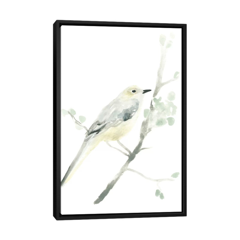 Avian Impressions II by June Erica Vess - Print, 26" H x 18" W x 1.5" D, Black Framed Canvas, No Mat
