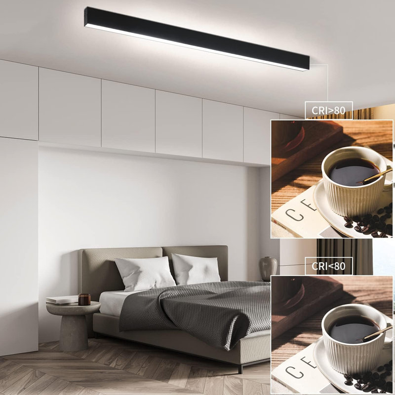 Black 107cm Flush Mount
