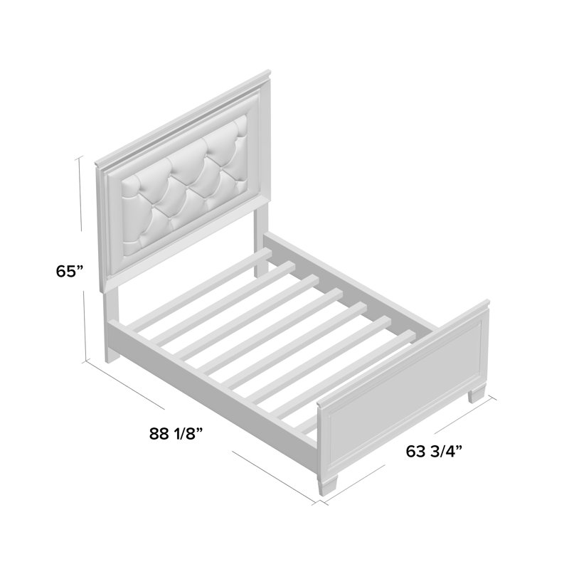 Aghanliss Tufted Standard Bed, King, Black