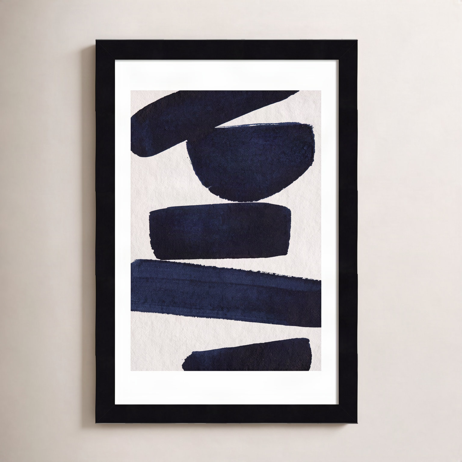 Japandi 5 by Simon West, 16.4" H x 11.25" W x 0.88" D, Black