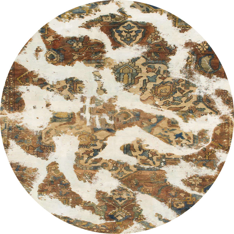 Tapis abstrait moderne 912, Rond 5 pi
