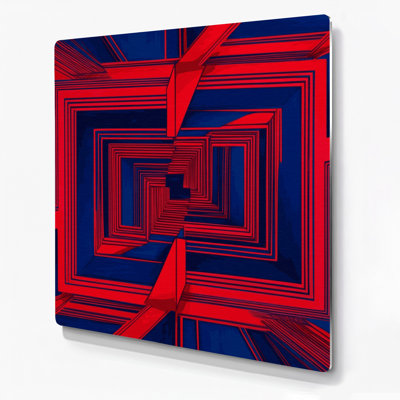 Hard Edge 12 Blue Metal Wall Art