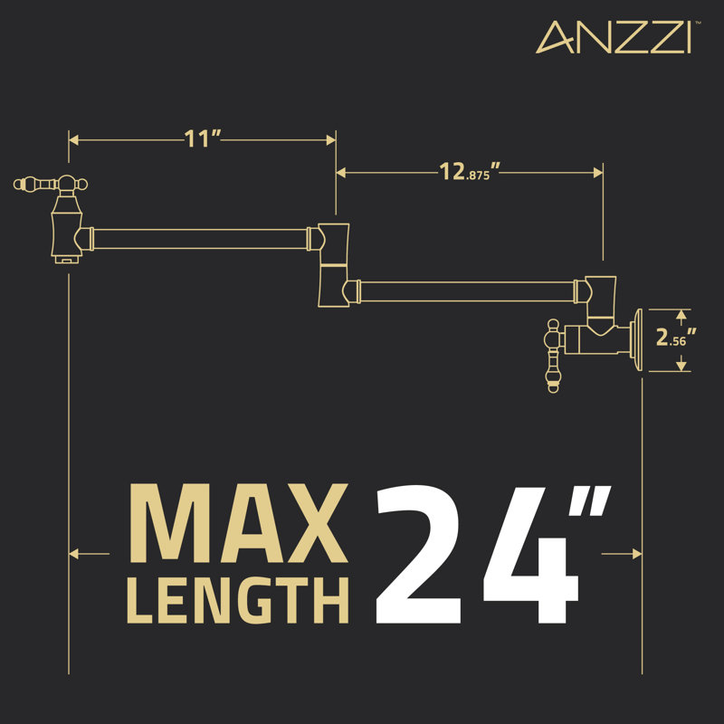 ANZZI Kitchen Faucet, Matte Black