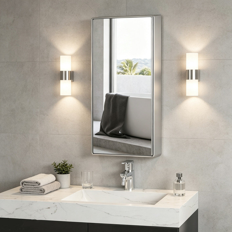 W H Medicine Cabinet Mirror
