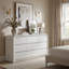 Commode moderne à 8 tiroirs de 120 cm (47,24 po) aux bords arrondis, grande commode pour le rangement de la chambre à coucher-2111785242