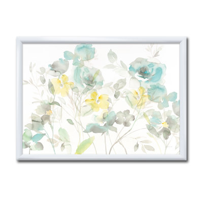 « aqua rose natural element »-cadre photo imprimé sur toile