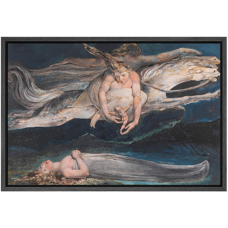 «Visionary Mythological Angel», reproduction d'art sur toile encadrée, impression sur toile, H 24 po x l 36 po