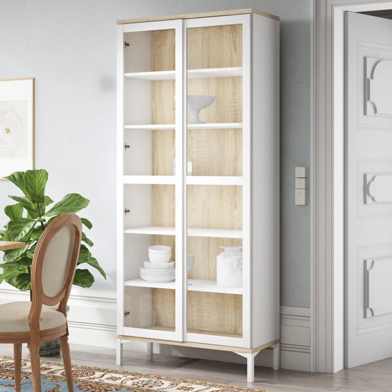 Royall Display Cabinet, White/Oak