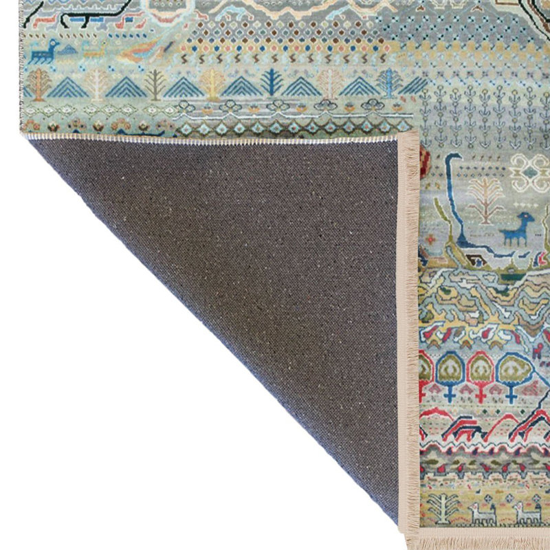 Tapis décoratif multicolore à motifs et chiffres multicolores de la collection Barcelona
