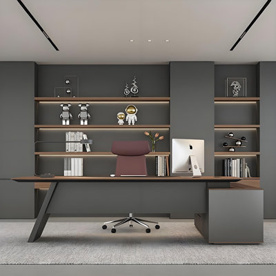 Bureau 86,61 po moderne brun minimaliste