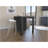 Tanna Kitchen Counter Dining Table ,Two Legs, Three Side Shelves -Black / Pine-1428852562
