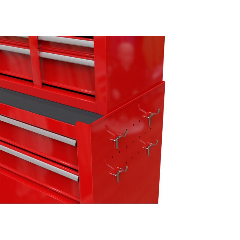 High Capacity Rolling Tool Chest With Wheels And Drawers, 8-Drawer Tool Storage Cabinet, Red