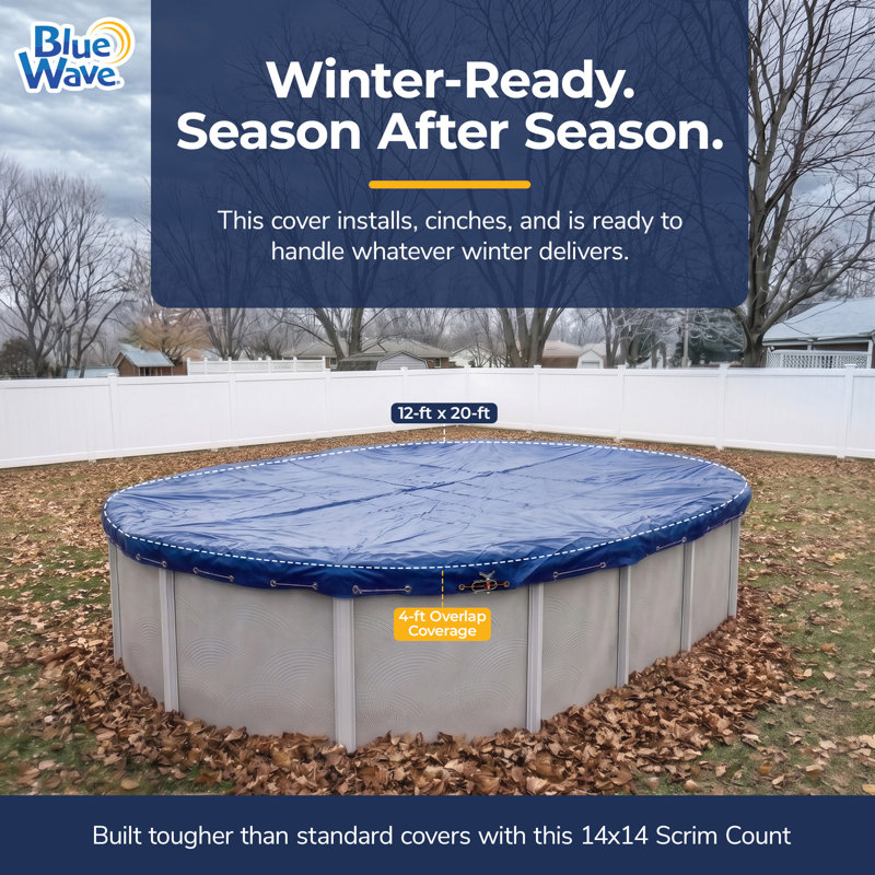 Couverture hivernale de piscine hors-terre 15 ans, 12 pi x 20 pi