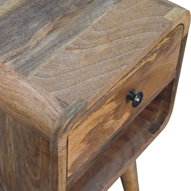Cheskel 11.81'' W Solid Wood Nightstand, Beige
