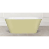 Painted Vetralla 58-3/4" X 29-2/8" Freestanding Soaking Bathtub In Volcanic Limestone With No Overflow Hole