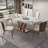 Luxury Rectangular Rock Slab Dining Table Sets-111120717