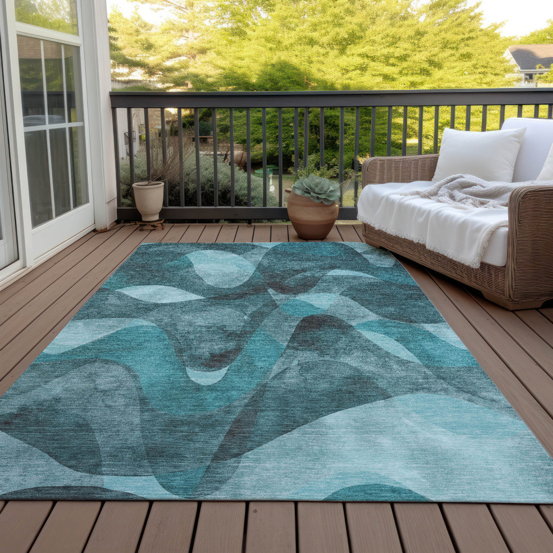 Altair Washable Abstract Indoor / Outdoor Rug Langley Street® Rug 