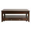 Table basse contemporaine à plateau relevable avec tiroir et tablette en bois de cerisier foncé 1 pièce