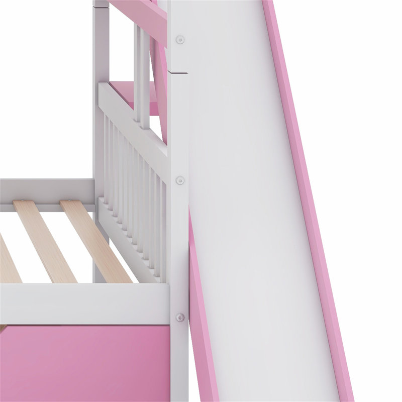 Lit pour enfants Colliers, Double, Rose