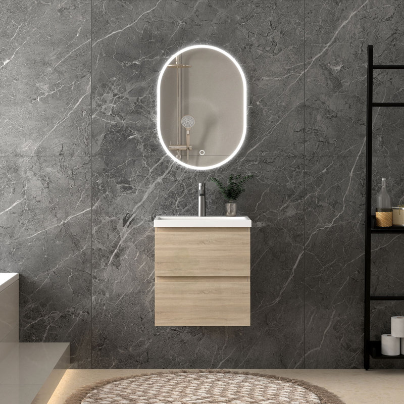 500mm Single Bathroom Vanity with Integrated Ceramic Basin