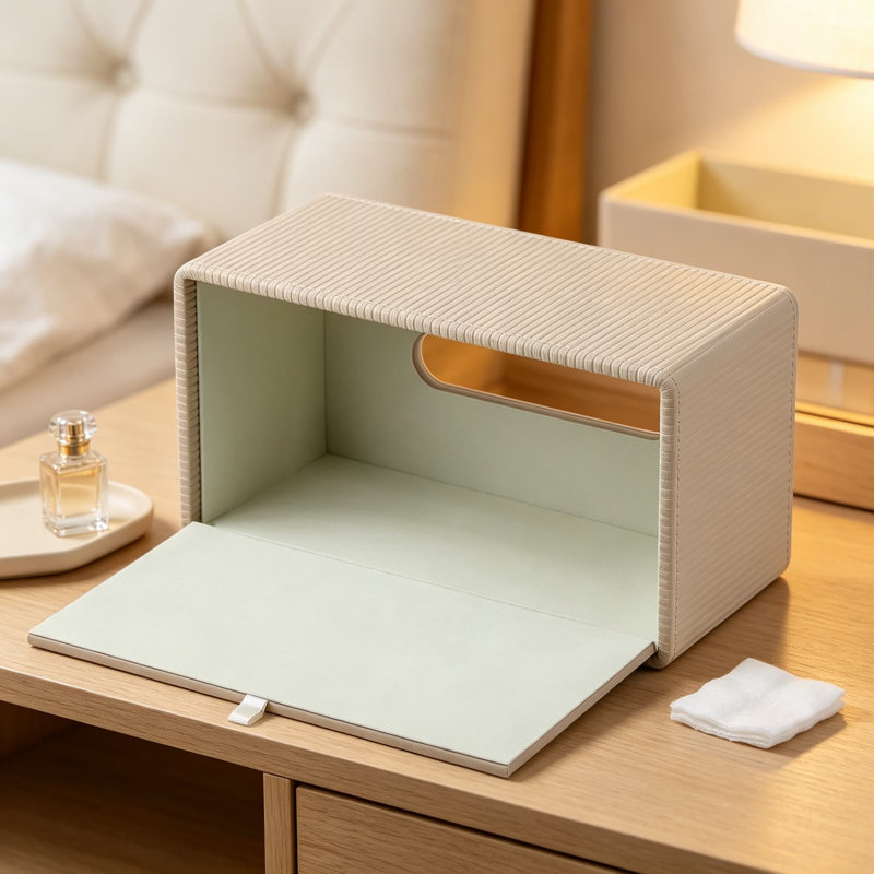 Étui rectangulaire en cuir PU pour boîte à mouchoirs standard - Décoration moderne pour la maison, le bureau, la salle de bain, la chambre ou la voiture