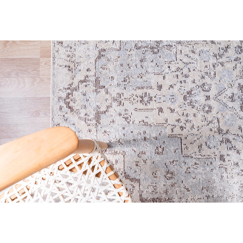 Enderson Ikat Indoor Rug, Round 7'