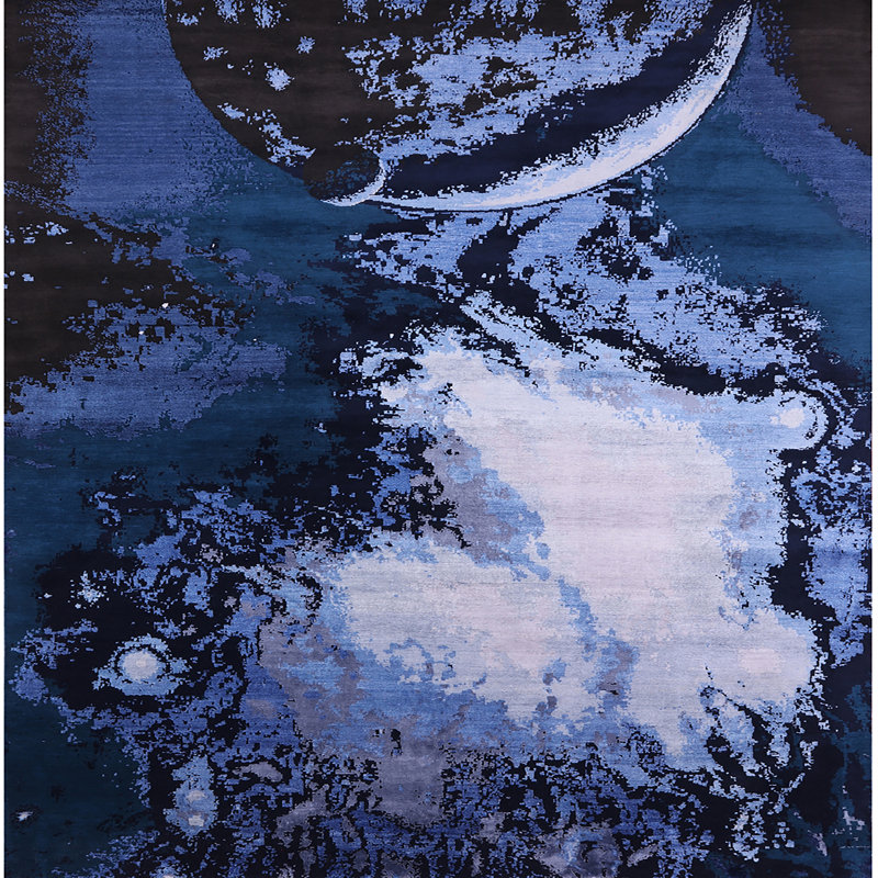 Abstract Indoor Rug, Square 6'