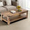 Table basse Damika avec rangement à 2 niveaux et chêne rustique