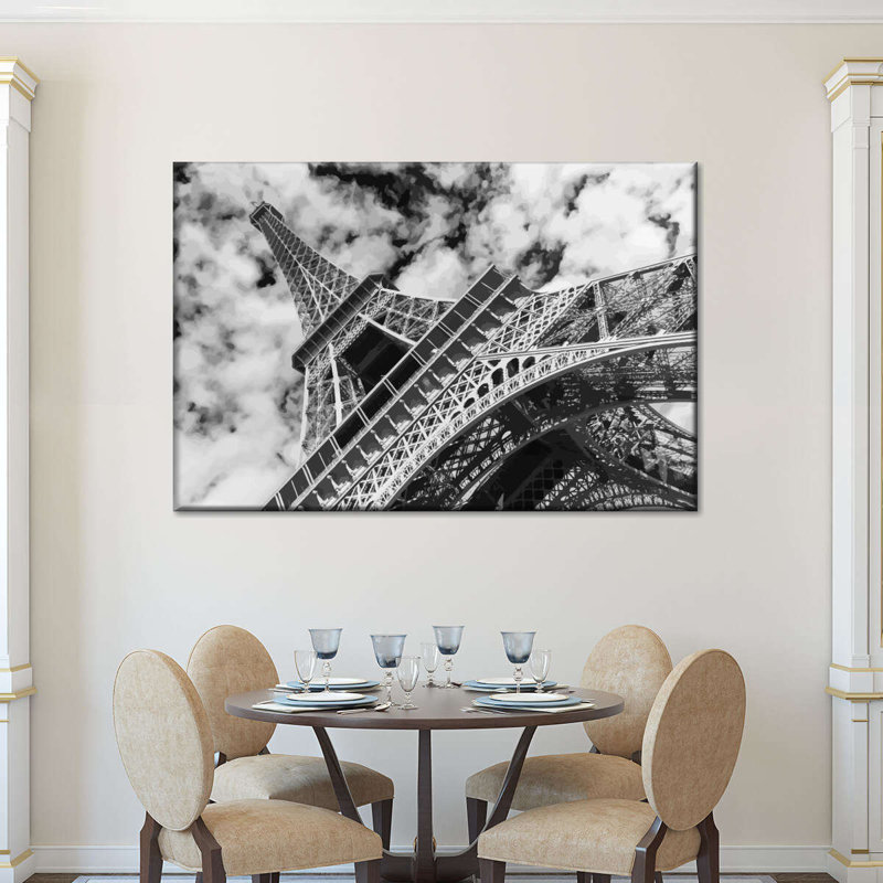 Eiffel Tower Cloudscape Canvas Print, 8" H x 12" W x 1" D