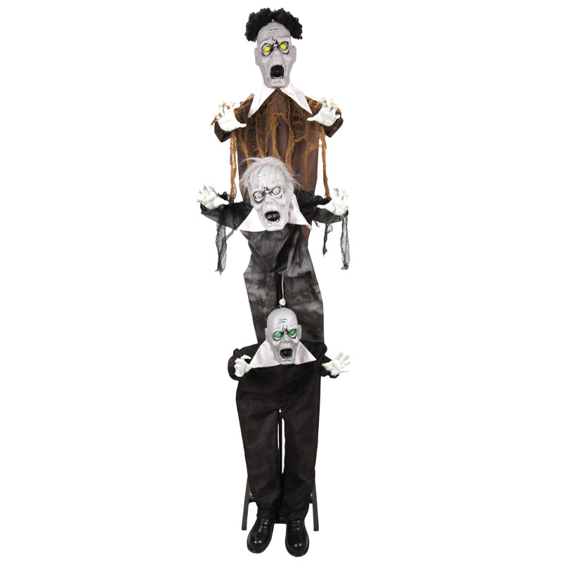 «Haunted Hill Farm» 5 pi 8 po animée d'Halloween animée avec zombies rouges