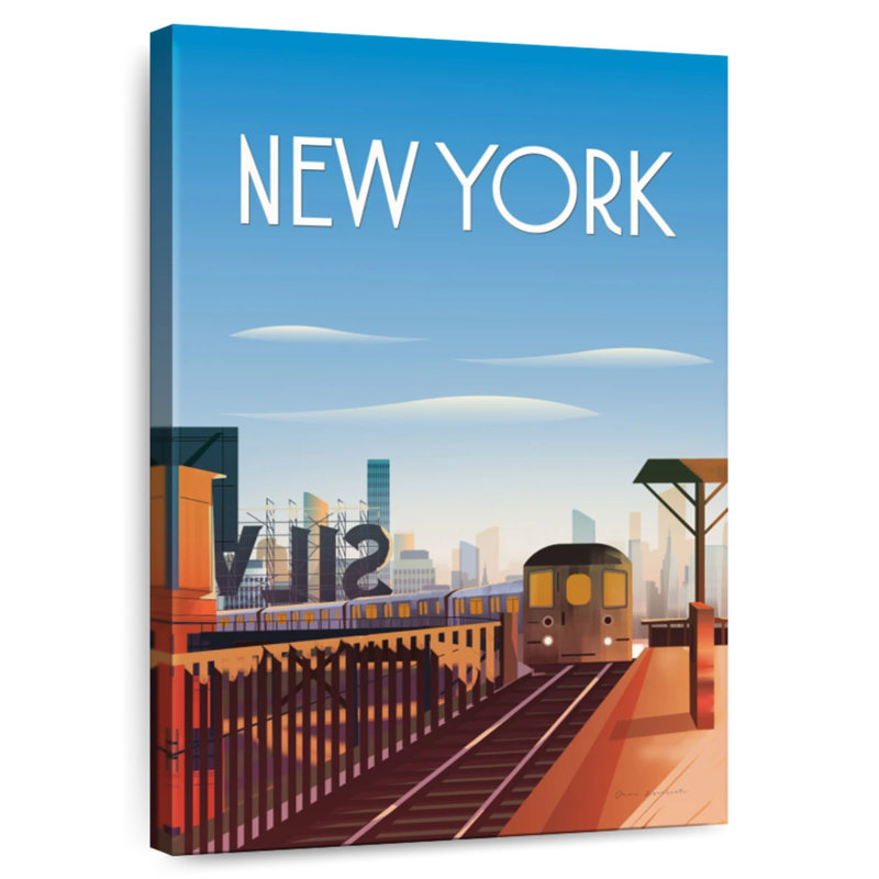 Train Aime New York, H 45 po x l 30 po