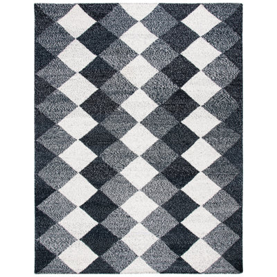 Tapis noir Kilim