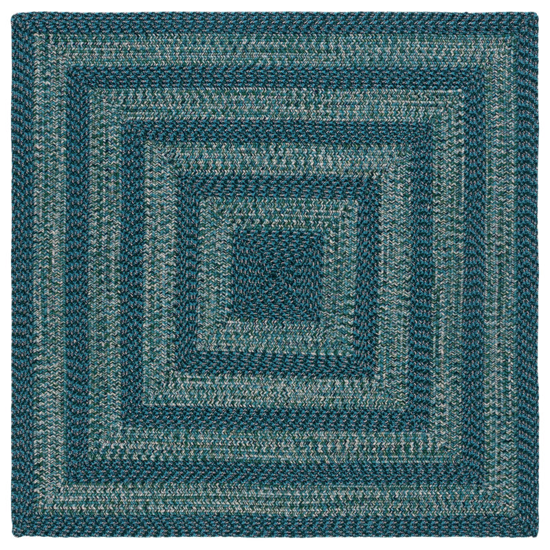 Braided 265 Hand Woven Performance Machine Washable No Pattern Rug, Square 5'